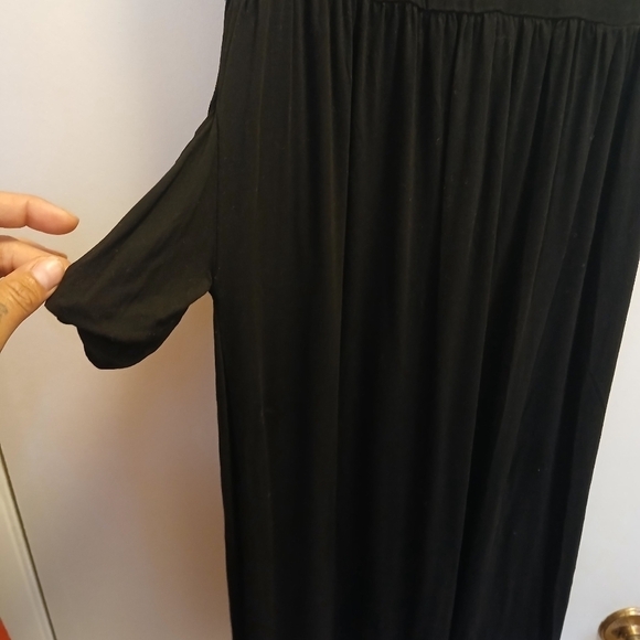 #218 Black T-Shirt Dress Size L - Picture 5 of 5